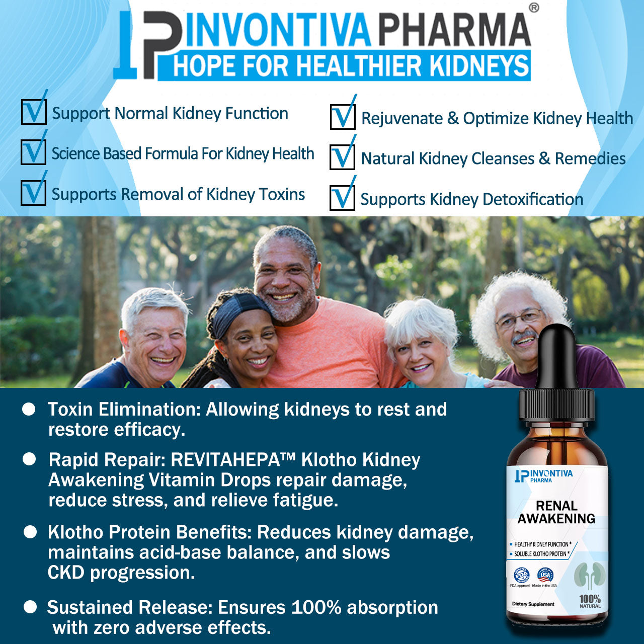 🌟🌟🌟Invontiva Pharma RENAL AWAKENING DROP【Healthy 🥬, Pain-free 🌟, Non-recurrent 🏆】