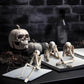 Halloween Statue "See Say Hear No Evil" Skeleton Figurine Realistic Skeleton Decorations for Home Haunted House Halloween Party Decorations Gift Stand Accessories