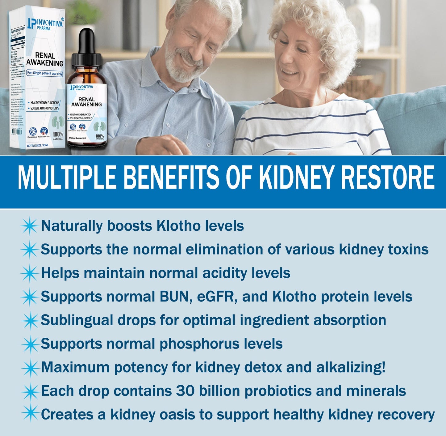 🌟🌟🌟Invontiva Pharma RENAL AWAKENING DROP【Healthy 🥬, Pain-free 🌟, Non-recurrent 🏆】