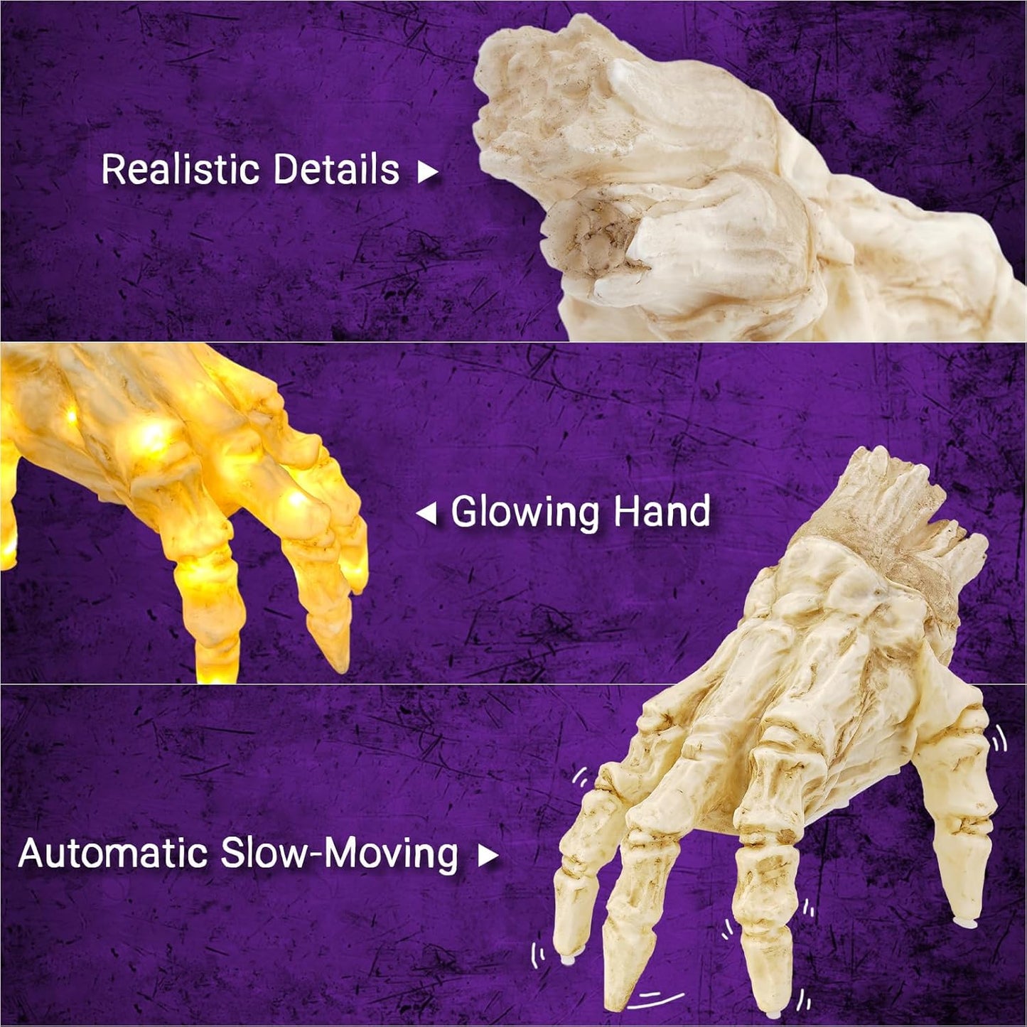 Halloween Skeleton Hand - Walking Toy, Animatronic Horror Prop Decoration, Suitable for Home Party Halloween Interior Decoration