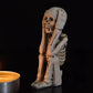 Halloween Statue "See Say Hear No Evil" Skeleton Figurine Realistic Skeleton Decorations for Home Haunted House Halloween Party Decorations Gift Stand Accessories