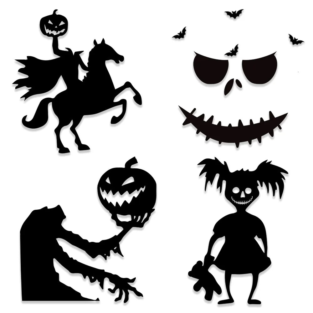 Halloween Window Clings Decorations Halloween Window Silhouette Decorations Cute Monster Silhouette Halloween Stickers for Window